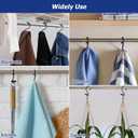 SEWACC 12 Pcs Electroplated S Shape Shower Curtain Hooks Smooth Sliding Rust Resistant Bathroom Curtain Rings 2.75X1.77X0.98 Inch