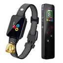 Cat Training Collar Cat Bark Collar with Remote Electric Cats Shock Collar 3300FT IP67 Waterproof 3 Training Modes Beep Vibration Shock Mode Top Meowing Effective for Bad Behavior Carbon Black
