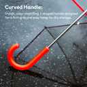 The Weather Station Adult Clear Bubble Rain Umbrella with Dome Canopy and Lightweight Wind and Rain Protection