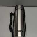 Milton Thermosteel Flip Lid 1000, Double Walled Vacuum Insulated Thermos 1000 ml | 34 oz | 1 Ltr | 24 Hours Hot and Cold Water Bottle with Cover, Stainless Steel, BPA Free,Leak Proof | Silver