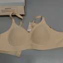 As Fairy Bras for Women No Underwire Jelly Wireless Seamless Full Coverage Comfortable Bra with Airholes (Beige)