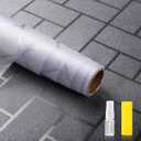 Aquarium Background Paper Decor Fish Tank Backdrop Wallpaper Electrostatic Adhesive, No Glue, Easy to Install, Reusable (23.6H78.7L, Grid Transparent)