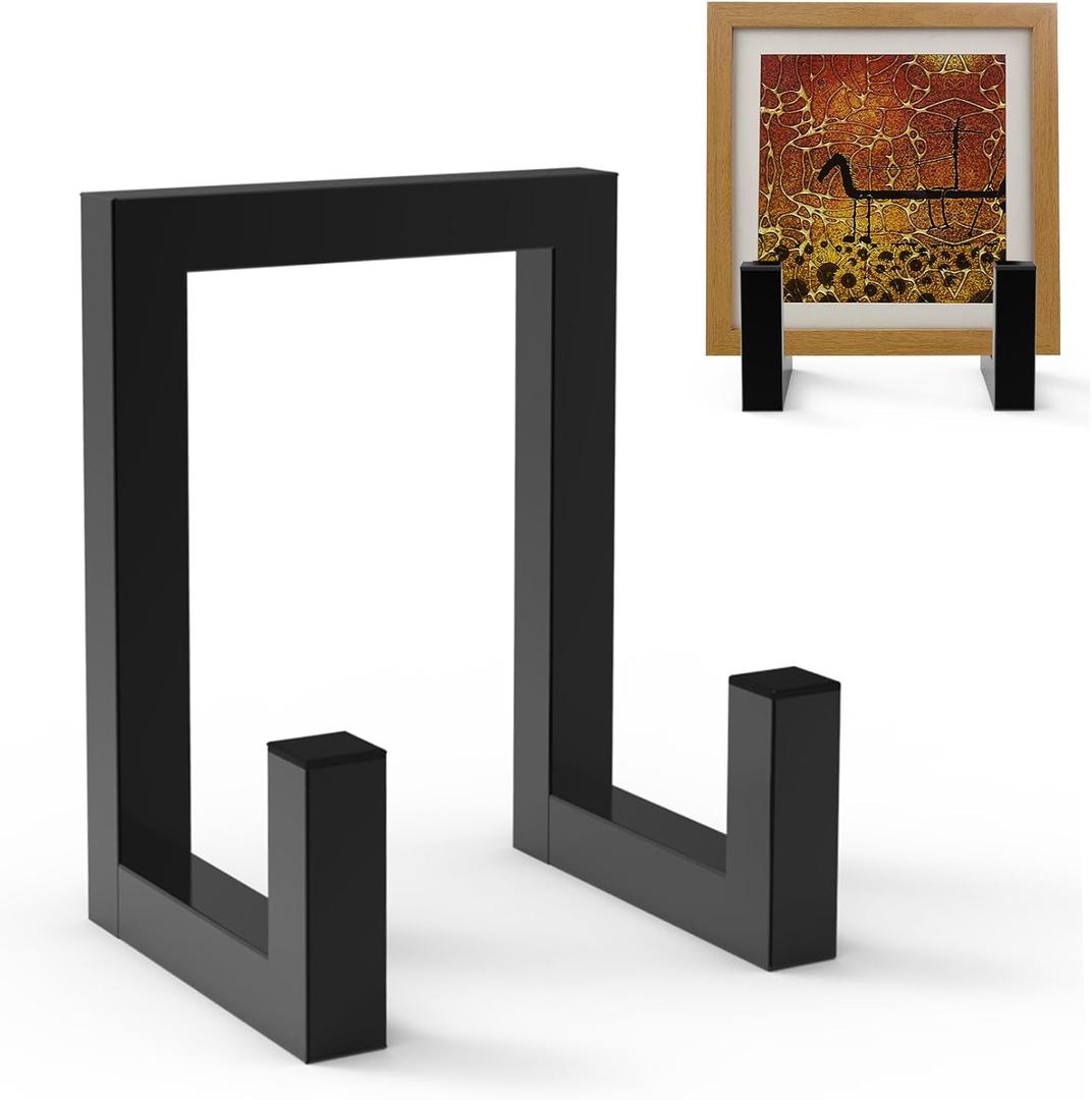 Metal Vinyl Record Holder Display Stand, Large Metal Plate Stands for Display, Display Stand for Artwork, Decorative Photo Frame Stand for Picture Frame, Plate, Dish, Photo Easel, Books