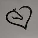 Zhengmy Metal Horse Heart Sign Decor for Art Wall Horse Head Western Room Decor Metal Hanging Pediments Decorative Hanging Ornaments for Home (Black)