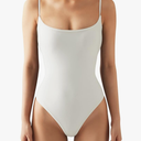 SUUKSESS Women Sexy Square Neck Thong Bodysuit Backless Cami Bodysuit Top S