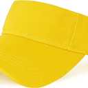 Marrywindix 1 Piece of Sport Wear Athletic Visor Sun Sports Visor Hat Visor Adjustable Cap for Women and Men (One Size) (Yellow)