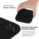 Lexenic Absorbent Felt and Cup Coasters with Holder,6Pack,Black