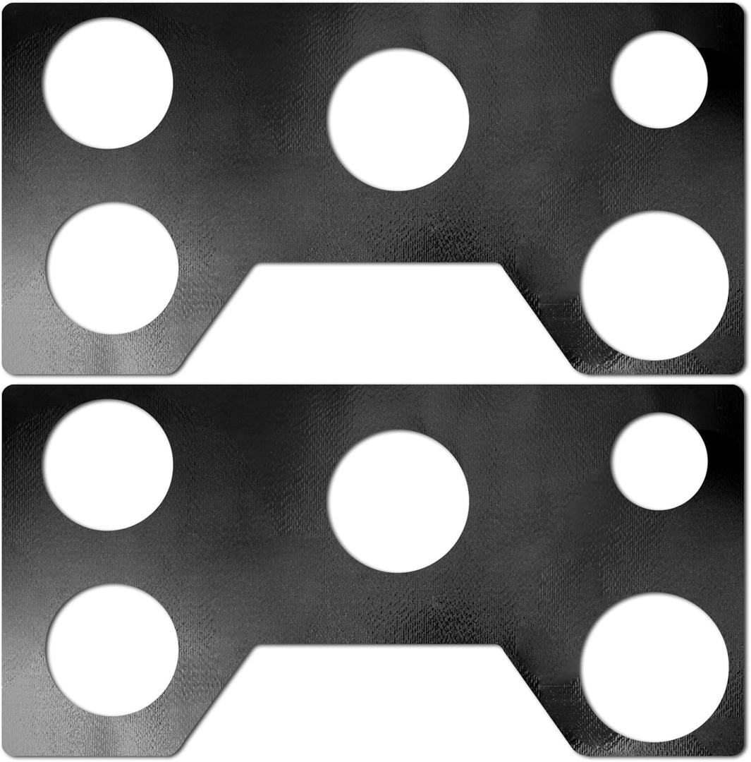 YUXIVCNE 2Pcs Stove Cover Top Protector Compatible with GE 36 inch Gas Range Model JGP5036 CGP5036 CGP7036 PGP7036 PGP9036, 0.4MM Thickness Washable Reusable Cooktop Stove Burner Covers Non-Stick