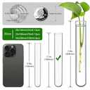 12pcs 70ml Glass Test Tubes, 25x180mm 3.3 Borosilicate Glass Test Tubes for Scientific Experiments Decorations Plant Propagation Christmas Halloween Party Holiday Gifts