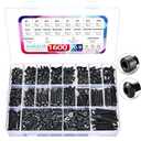 1600Pcs M3 Screw Kit, 12.9 Grade Alloy Steel Hex Socket Button & Cap Head Metric Screw Assortment M3 Bolts and Nuts Washers Kit Black Small Machine Screw Set for 3D Printing Visit the Besitu Store