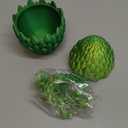 Dragon Egg - Gold Mix Green - Surprise Egg with Flexible Dragon, 3D Printed Gift, Articulated Dragon Egg Fidget Toy, Figurine Decor (12 Dragon)