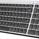 iClever BK10 Bluetooth Keyboard, Wireless Rechargeable Ultra-Slim Keyboard with Long Battery Life, Compatible with iOS, Android, Windows, Mac for iPad, Tablet, Laptop, PC, Phone (Silver Black)