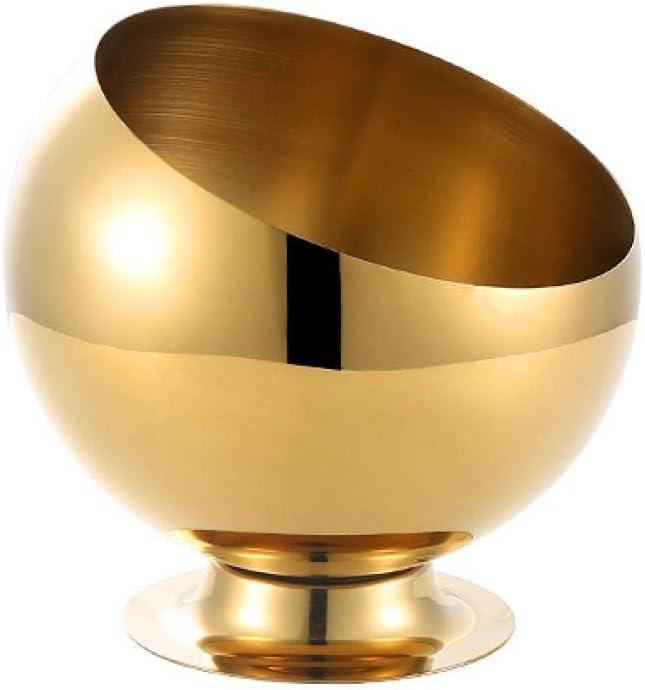 Gold Stainless Steel Spherical Sugar Bowl Seasoning Jar Mints Holder Bowl
