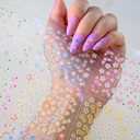 2 x 24 Sheets Flower Nail Art Stickers Colorful Flowers Nail Decals Spring Nails Designs Cute Daisy Nail Stickers 3D Self Adhesive Nails Art Supplies Floral Sticker for Acrylic Nails DIY Manicure Decor (Style 1)