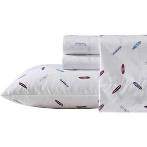 Nautica - Queen Sheets, Cotton Percale Bedding Set, Casual Home Decor (High Surf Navy, Queen)