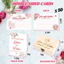 Advice and Wishes Cards Box - 50 Pcs Double Sided Floral Wedding & Baby Shower Advice Cards, Bridal Shower Decorations, Funny Advice for Bride & Groom, Well Wishes Box for Graduation, Christmas, Birthday Party