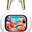 Smart Earbuds True Wireless Bluetooth 5.4 with Touch Screen Case Motion-Sensing TWS Sport Workout Running Gym Earbuds in Ear Headphones Blue Tooth Ear Buds with Locator for iPhones Android (White)