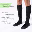 FITRELL 3 Pairs Compression Socks for Women and Men 20-30mmHg-Circulation Support Socks (Black, L)