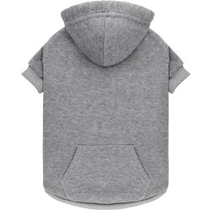 Dog Sweaters for Medium Dogs,Dog Hoodie Sweater Solid Soft Brushed Fleece Pet Clothes Pet Hoodie Sweatshirt with Pocket(Grey-M)