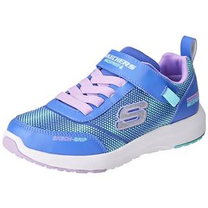 Skechers Girls Dynamic Tread-Journey Time Sneaker, Blue/Lavender, 1 Little Kid