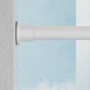 ALLZONE Shower Curtain Rod Tension No Drill, 42-83 Inches,Heavy Duty Tension Curtain Rod, Rustproof Shower Rods for Bathroom, Adjustable Spring Tension Rods for Windows,White