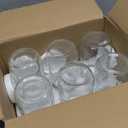 6 Pack 32 oz Mason Jars, Wide Mouth Mason Jars with Lids and Bands and 6 White Plastic Mason Jar Lids, Canning Jars for Overnight Oats, Food Storage, Dry Food, Snacks, Candies and More (Clear)