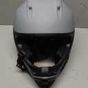 TRIANGLE Dual Sport Motorcycle Helmet Dirt Bike Helmets ATV Full Face Helmet for Adults Men with Internal Sunshield DOT Approved (Gray, L)