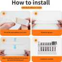 Straw Holder Straw Organizer Reusable Straw Holder Storage for Drinking Straws Cabinet Door Mounted (White)