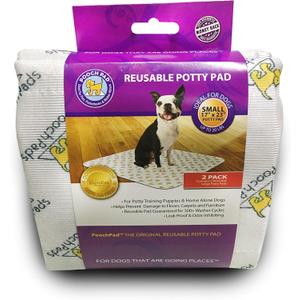 PoochPad Original Washable, Reusable Potty Pad (Small, Pack of 2) - Unmatched Odor Control, Leakproof Puppy Training Pee Pad