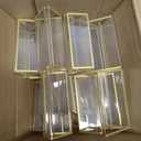 Gold Acrylic Sign Holder 4x6, 16 Pack Wedding Gold Frame Table Number Holders Vertical, Clear Picture Frames Flyer Stands Tables Menu Holder, Double Photo Paper Display Holder for Party, Home, Office
