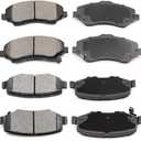 ECCPP D1273-8389 D1274-8390 Front & Rear Ceramic Disc Brake Pad Set Fit For Dodge Nitro 2007-2011,For Jeep Liberty 2008-2012,For Jeep Wrangler 2007-2017,For Jeep Wrangler JK 2018