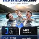 BALDR Pool Thermometer Floating Easy Read, Solar Digital Pool Thermometer with Dual Large Screens, IPX7 Water Temperature Gauge for Inground Above Ground Pools & Spas (Darkblue)
