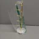 Mkono Sunglasses Organizer Glasses Holder Stand Sunglass Storage Eyeglasses Rack Metal Frame with Wood Base for 5 Pairs of Eyewear Display for Table Desk Countertop Dresser Bedroom, Set of 1, Gold