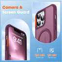 Compatible with iPhone 13 Pro Max Case & iPhone 12 Pro Max Case 6.7" with Invisible Ring Stand [Compatible with Mag-Safe] Translucent with Magnetic Kickstand, Wine Red