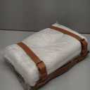 2-in-1 White Picnic Blanket, Extra-Large Waterproof Picnic Mat,Outdoor Blanket for Camping, Beach, Park,Portable Double-Layer Design (71"x71",T-Grid)