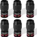 Geinxurn 6PCS Impact Screwdriver Bit Holders, 1/4-Inch Square Drive to 1/4-Inch Quick Release Hex Socket Adapter for Impact Wrench