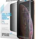 BodyGuardz - Spyglass Edge Privacy Screen Protector, Extreme Edge-to-Edge Impact and Scratch Protection for iPhone Xs Max