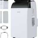 Garvee 14000 BTU Portable Air Conditioner, 3-in-1 Indoor AC Unit with Cooling, Dehumidifier, Fan, Follow Me, 24-Hour Timer, Remote Control & Window Kit for Bedroom, Home Office, Apartment, 750 Sq. Ft