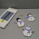 COCHIE Snowman Christmas Decorations Indoor, Cute Winter Tiered Tray Decor Set of 3, Wooden Snowman Blocks Xmas Table Decoration for Party Home Office Shelf Door (Let It Snow)