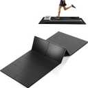 Foldable Treadmill Mat Walking Pads, Bike Exercise Equipment Mat, 1/4" Thick, 68"x24" Anti-Slip Waterproof Floor Protector for Carpet, Home Hardwood, Home Gyms, Workout Fitness Machines, Yoga, Gift (Black)