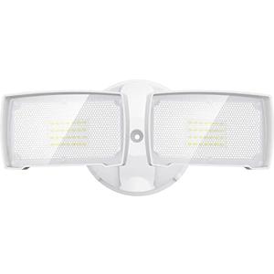LEPOWER 3000LM Flood Light Outdoor, Switch Controlled LED Security Light, 28W Exterior Lights with 2 Adjustable Heads, IP65 Waterproof, 5500K Wall Mount Exterior LED Flood Light for Garage, Yard White