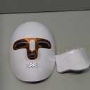 tinkoola Red Light Therapy Mask for Face & Neck, LED Face Light Therapy,USB C Rechargeable,Infrared Mask for Home Working Travel Yoga (White Gold)