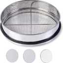 3PCS Thickened Soil Sifter, Dirt Sifter & Rock Sifter Set with 3 Removable Mesh Screens (3mm, 6mm, 9mm) - Reinforced Frame Fits 5 Gallon Bucket