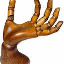 Mannequin,Hand Model,Hand Mannequin for Nails,Drawing,Wooden Hand,Antique Finish Wood Hand,Hand Model for Drawing,Female Hand of Left with Antique Finish.