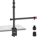 NEEWER Camera Desk Mount with Overhead C Amera Mounting Arm and 1/4" Ball Head, 17" - 41" Adjustable Tabletop Light Stand with C Clamp for DSLR Camera, Ring Light, Webcam, Photo Video Shooting