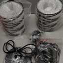 2 Pack Pendant Light Kitchen Island Pendant Lighting, Hanging Light with Spiral Cage Frosted Glass Shade, Black Modern Indoor Hanging Lamp