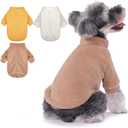 Dog Sweater, 3 Pack Dog Sweaters for Small Dogs Girl Boy, Ultra Soft Warm Puppy Clothes Dog Coat for Winter (Camel+Beige+Yellow, Small)