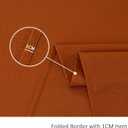 maxmill Weaved Texture Rectangular Tablecloth Water Resistance Antiwrinkle Spillproof Soft Fall Table Cloth for Dining Room, Thanksgiving Parties and Halloween Holiday Dinners, 60 x 108 Inch, Rust