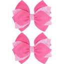 4 Inch Sparkly Glitter Pink Hair Bow Clips for Girls Boutique Sequin Alligator Barrettes Pins for Teens Toddler Children Kids Grosgrain Hair Accessories for Christmas Halloween Fall Birthday