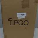 TIPGO Bathroom Trash Can with Lid, 10 Liter/ 2.6 Gallon Slim Garbage Can, Small Trash Bin Waste Basket with Pop-Up Lid for Kitchen, Bedroom, Living Room, Office (Black)